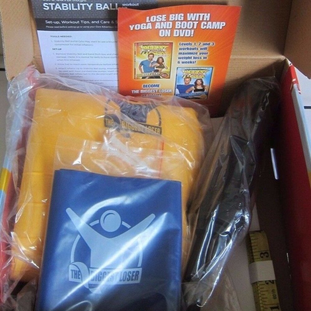 Biggest Loser Gaiam 55cm Exercise Ball Kit - NEW - Picture 4 of 8